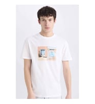Defacto  Beyaz Erkek T-Shirt E0584AX/WT34