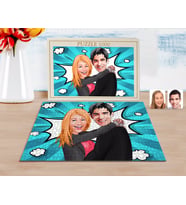 BK Gift Kişiye Özel Sevgililer Karikatürlü 1000 Parça Profesyonel Puzzle-88