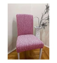 MANDAŞ Jakarli Sandalye Örtüsü Damarlı  Desen ( 6 adet )pembe