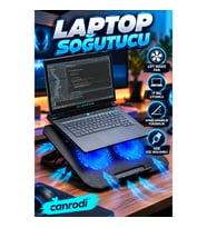 17 İnç Uyumlu USB Laptop Soğutucu – Çift Sessiz Fanlı Yükseltici Stand