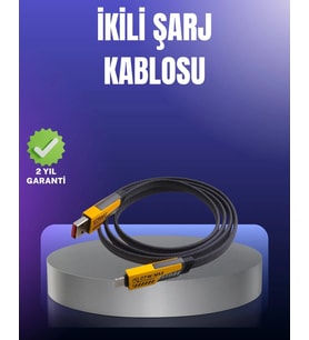 Evrensel Uyumluluklu Dayanıklı Metal Başlıklı Hızlı Şarj Kablosu