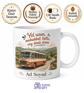 Anadolu Otobüsü Temalı Esprili Kupa Bardak Komik Hediye Mug