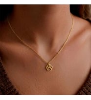 Kişiye Özel Minimalist Pati Kolye 925K Gümüş (Gold)
