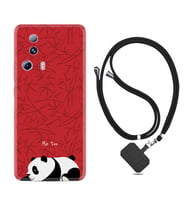 Xiaomi Mi 13 Lite Kılıf Resimli Boyun Askılı İpli Desenli Silikon Series Sleeping Panda 1810