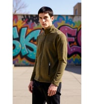 Erkek Dik Yaka Standart Kol Fermuarlı Polar Sweatshirt Fonksiyonel Dayanıklı Kaliteli Spor
