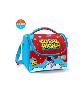 CORAL HIGH 37145 KIDS KIRMIZI MAVİ ASTRONOT UZAY DESENLİ THERMO BESLENME ÇANTASI