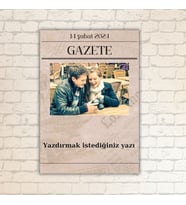 Gifttime Kişiye Özel Retro Gazete Manşet Çerçevesiz Poster 29 x 42 cm