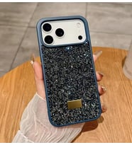 İphone 17 Pro İle Uyumlu İnce Parlak Taşlı Premium Sw Telefon Kılıfı