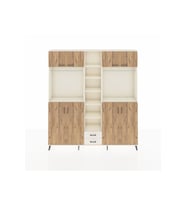 Arges Dolap 14 Raflı 2 Çekmeceli 2 Askılı 220x30x243 Aytaşı-Çam/Aytaşı