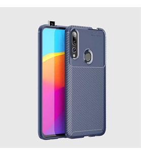 Huawei Y9 Prime 2019 Kılıf Esnek Soft Karbon Tasarım Legion Serisi (Lacivert)