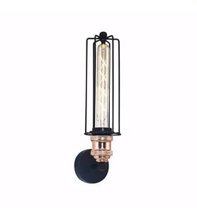 RİOLİGHT RETRO MAT BAKIR APLİK KAFES APLİK (Siyah - Beyaz)