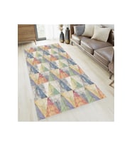 Rovigo Home Dijital Baskı Yıkanabilir Kaymaz Taban Salon Halısı RVG0642 (Mavi)