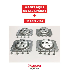 4 Adet Metal Sehpa Ve Ahşap Ayak Bağlantı Aparatı Açılı Ayak Aparatı Zigon Sehpa Masa Koltuk Puf