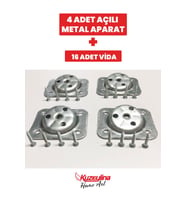 4 Adet Metal Sehpa Ve Ahşap Ayak Bağlantı Aparatı Açılı Ayak Aparatı Zigon Sehpa Masa Koltuk Puf