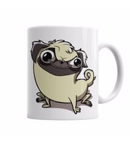 Pug   Köpek Dog Pet Sevimli Cute Cartoon Animation Kupa Bardak Porselen