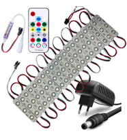20 Adet 12 V 1,5 Watt Argb 5050 Pixel Cob Led Modül 17 Tuşlu Sese ve Müziğe Duyarlı RF Kumandalı 5A