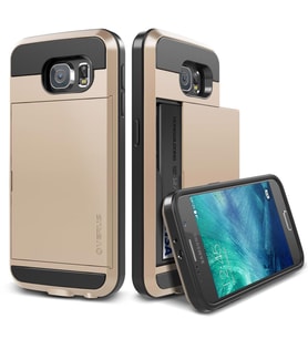 Verus Galaxy S6 ile Uyumlu Case Damda Slide Kılıf Shine Gold