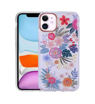 iPhone 11 Kılıf Desenli Simli Sert İnka Kılıf NO2