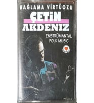 (Plak Değildir KASET tir) Çetin Akdeniz Bağlama Virtüozu Enstrümantal Folk Music Kaset