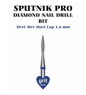 Elmas Sivri Alev Freze Mavi Çap 1,6mm