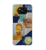 Poco X3 Pro Uyumlu Vincent van Gogh Kolaj Desenli Şeffaf Telefon Kılıfı