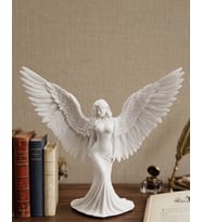 Kanatlı Melek Figürü 3d Baskı Dekoratif Heykel Biblo Ev Ofis Aksesuarı