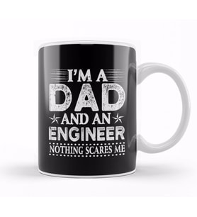 Mens Dad And Engineer Funny Fathers Gift Ideas Kupa Bardak Porselen