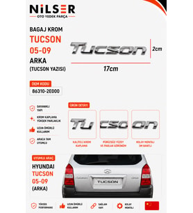 Hyundai Tucson Arka Yazı ( Tucson ) 2005-2009