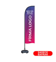 100x400 cm Özel Tasarımlı Yelken Bayrağı (Kırmızı)
