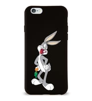 Apple iPhone 6S Plus  Lansman Kılıf Bugs Bunny Tasarımlı Altı Kapalı İçi Kadife Kaplı  Kapak (Şeffaf)