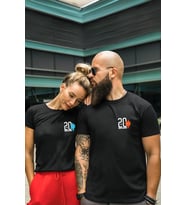 Kişiye Özel Ateş ve Su Tarih Baskılı Sevgili Kombini Sevgiliye Hediye Unisex T-shirt/Tişört (Siyah)