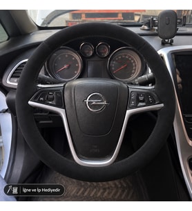 Opel Meriva B Direksiyon Kılıfı Alcantara Süet Monza Black Serisi Siyah 2010-2017
