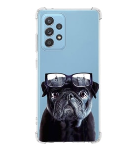 PrintiFy Samsung A52S 5G Uyumlu Köpek 3 Baskılı Şeffaf Köşe Korumalı Antişok Kılıf