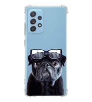 PrintiFy Samsung A52S 5G Uyumlu Köpek 3 Baskılı Şeffaf Köşe Korumalı Antişok Kılıf