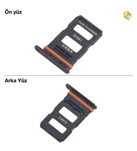 Xiaomi Mi 14 Ultra Uyumlu Sim İç Yuvası Çiftli Siyah Sim Kart Tepsisi Sim Kızağı Sim Çekmecesi