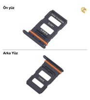 Xiaomi Mi 14 Ultra Uyumlu Sim İç Yuvası Çiftli Siyah Sim Kart Tepsisi Sim Kızağı Sim Çekmecesi