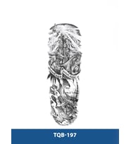 TQB-197 SAVAŞCI VE MASKE DESEN GEÇİCİ KOL DÖVMESİ-TATTO