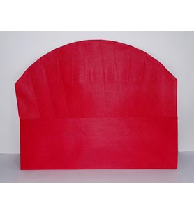 Tela Aşçı Kepi 23 cm. Kırmızı 20 Adet 