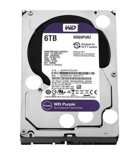 Western Digital WD60PURZ 6 TB Sata6 64Mb 7-24 Purple Harddisk