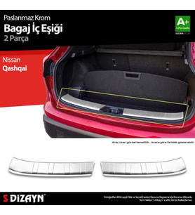 Nissan Qashqai Krom Bagaj İç Eşiği 2 Prç. 2017-2021 A+ Kalite