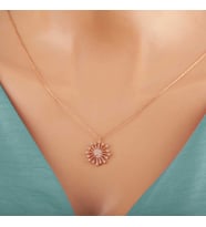 ?Gümüş Rose Çiçek Kadın Kolye
