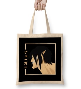 Attack On Titan Eren Jaeger Aesthetic Bez Çanta Uzun Saplı
