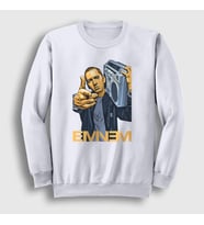 Presmono Unisex Beyaz Radio Eminem Sweatshirt 155928tt (Beyaz)