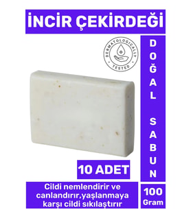 Doğal Güzel Kokulu Cilt Güzelleştirici Yaşlanma Karşıtı Organik İncir Çekirdeği Sabunu 10 Adet
