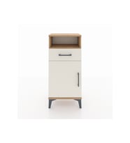 Arges Komodin 2 Raflı Tek Çekmeceli Tek Kapaklı 44x30x96 Çam-Aytaşı