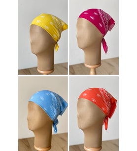 %100 Pamuklu Klasik Desen Unisex 4lü Bandana Seti Renkli Bandana Etnik Desenli A Kalite Bandana