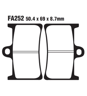 Yamaha Ön Fren Disk Balatası Fa252 Yzf 600 Fz6 Fz-07 Mt-07(18-21) Mt-09 R1 Xv 1700 1900
