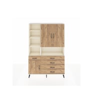 Arges Gardrop 8 Raflı 5 Çekmeceli 3 Kapaklı 132x30x195 Aytaşı-Çam