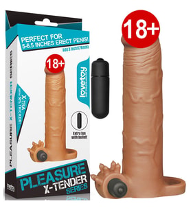 Lovetoy X-Tender Vibrating Klitoris Uyarıcı Realistik Titreşimli Penis Kılıfı