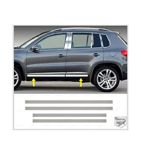 VW Tiguan Krom Yan Kapı Çıtası 4 kapı 2007-2016 arası Paslanmaz Çelik